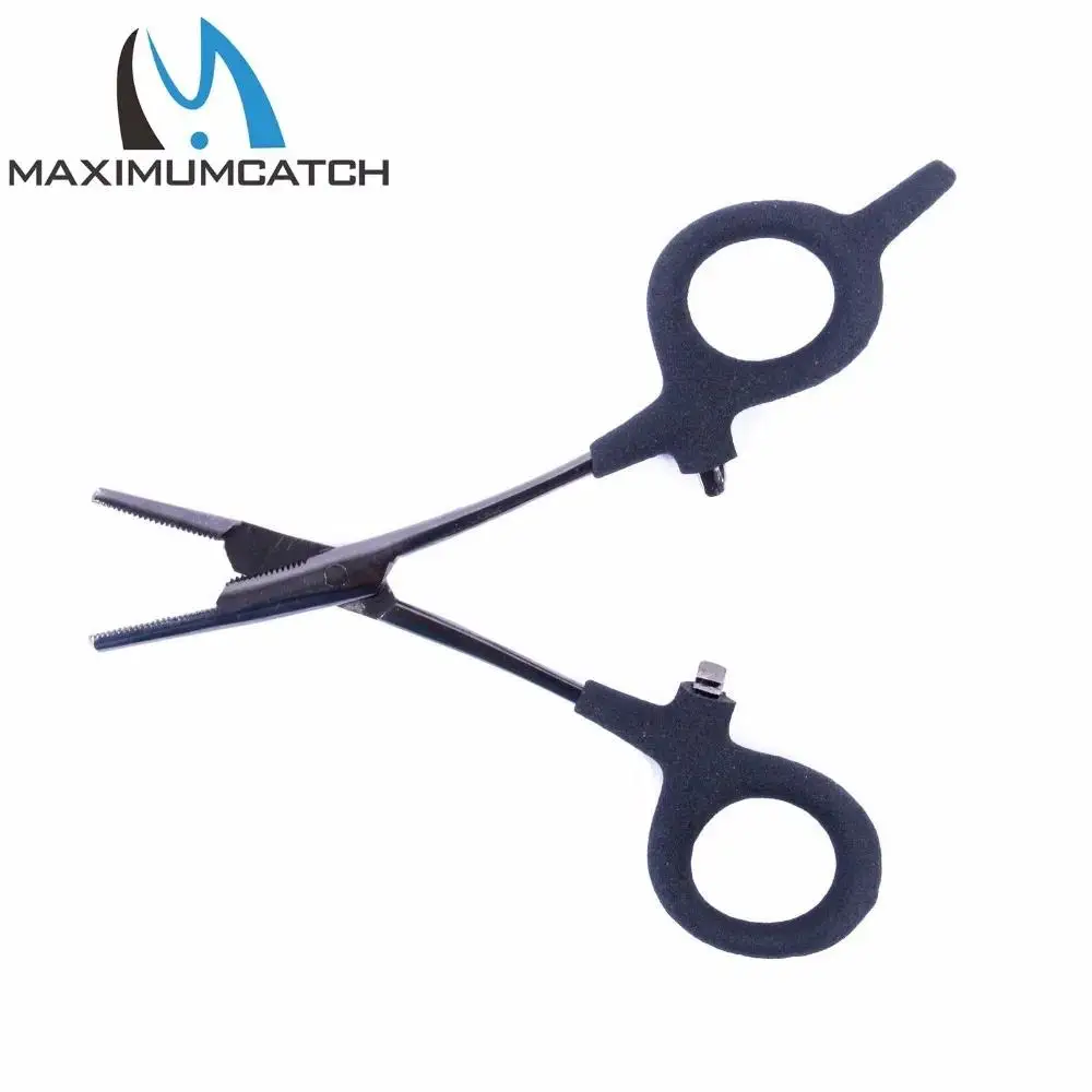 MAXIMUMCATCH Gebogene Hemostats Fliegenfischen Zange Edelstahl Haken Saubere Schneidklingen Angelwerkzeug Zubehör – Detail 17