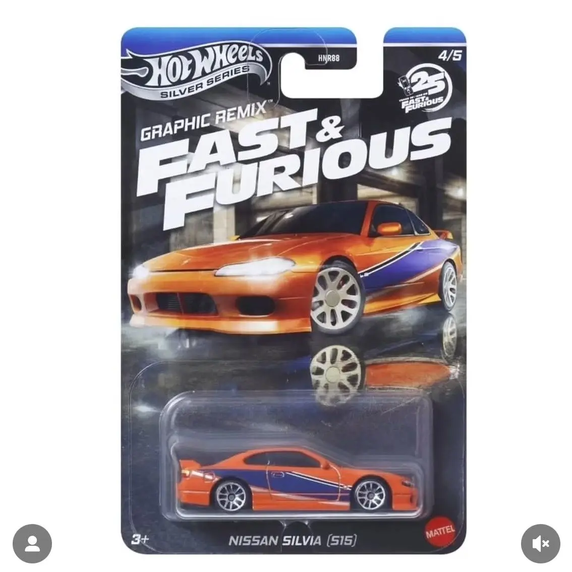 새로운 1/64 핫휠 FAST & FURIOUS HNR88 자동차 모델 2025 실버 라벨 미쓰비시 EVO 혼다 컬렉션 합금 자동차 모델 장난감 선물
