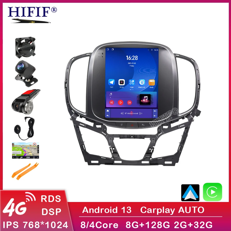 

Tesla Style Vertical Screen Car Radio For Buick Lacrosse 2014 Android 13 Multimedia Player Navigation GPS Carplay