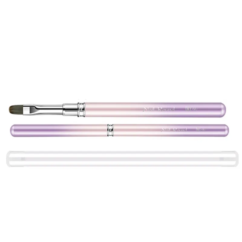 11Style Color Gradient Metal Handle Nail Art Pen Brush Coloring Pen Round Light Therapy Pen Halo Pen Nail Drawing Pen Flower Pen