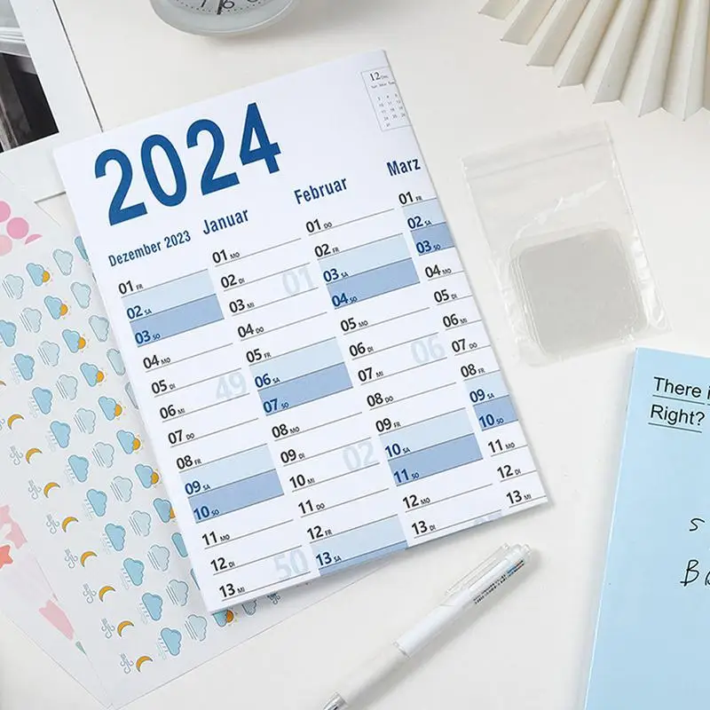 جدول مستدير تقويم سنة كاملة ، يوم ، سنة سنوية ، ملصق كبير ، تقويم للعمل الأكاديمي