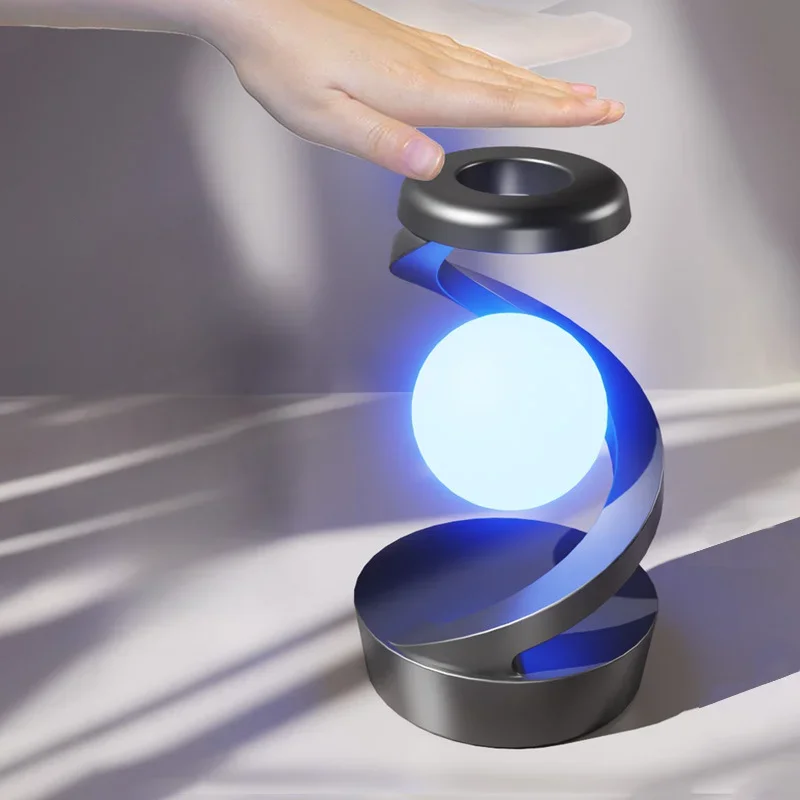 

Modern New Creative Wireless Charging Night Light Rotating Suspended Atmosphere Light Rgb Indoor Bedhead Night Light