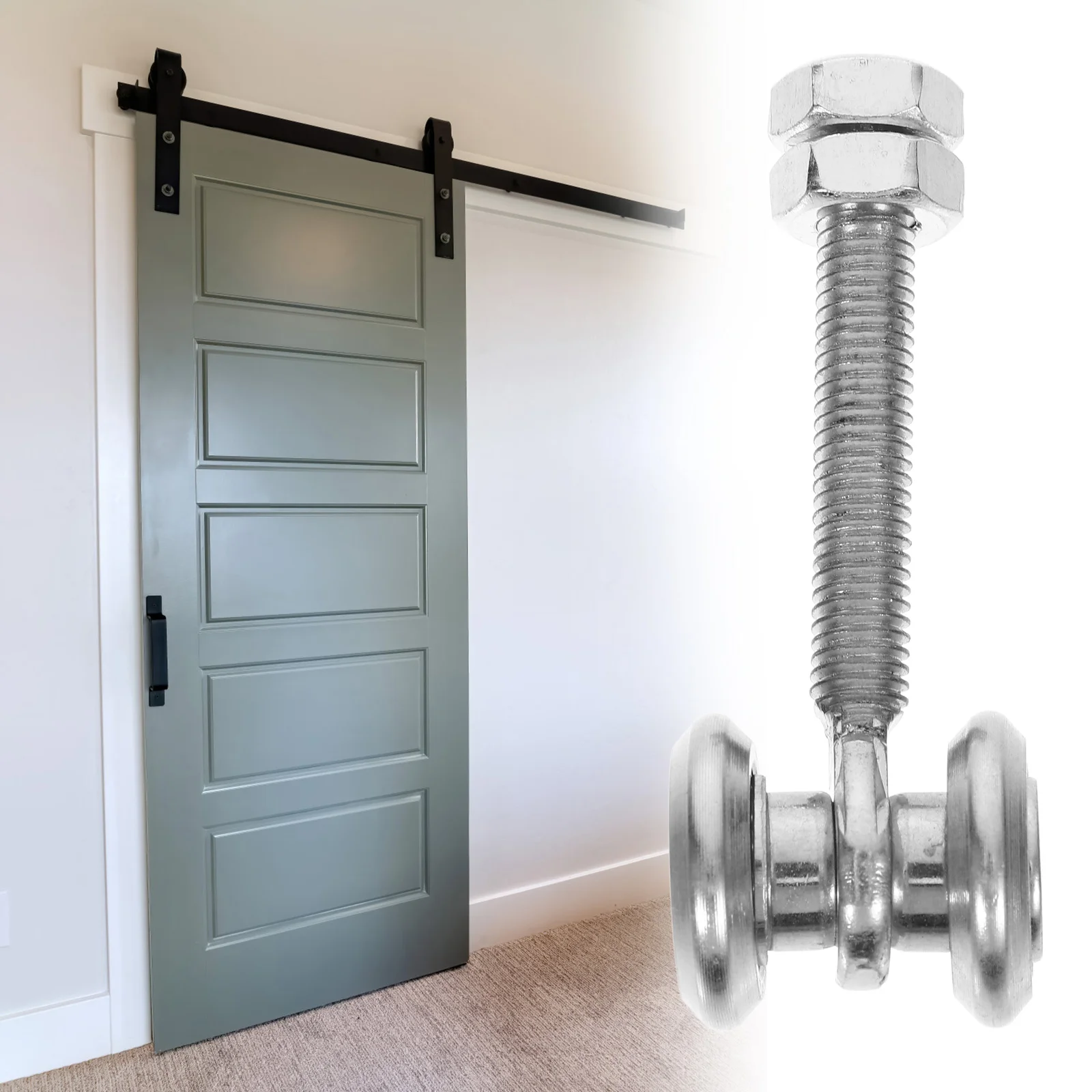 Schiebetür Riemenscheibe Roller Trolley Hardware Ersatz Zwei Räder Lager Montage Strut Kanal