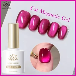 BORN PRETTY Rose Red Cat Magnetic Gel Nail Polish Amber Pink Nail Gel for Nail Art Design Manicure Salon DIY At Home 10ML