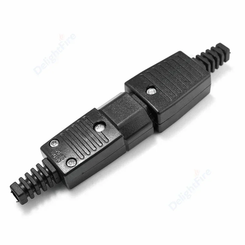 IEC320 C14 C13 Electrical AC Socket Straight Cable Plug 16A Female Male Replacement Rewirable Inlet Power Connector Adapter