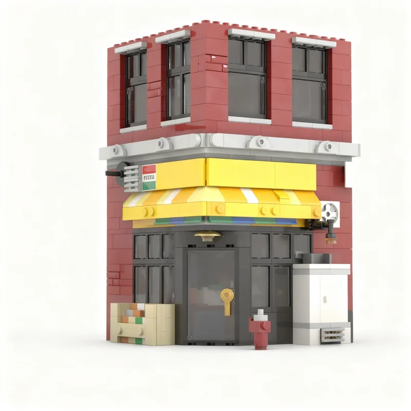 2745pcs MOC Deli Store And Club Modular Corner Streetscape Model Building Blocks Creative Gift DIY Display Decor Adult Premium