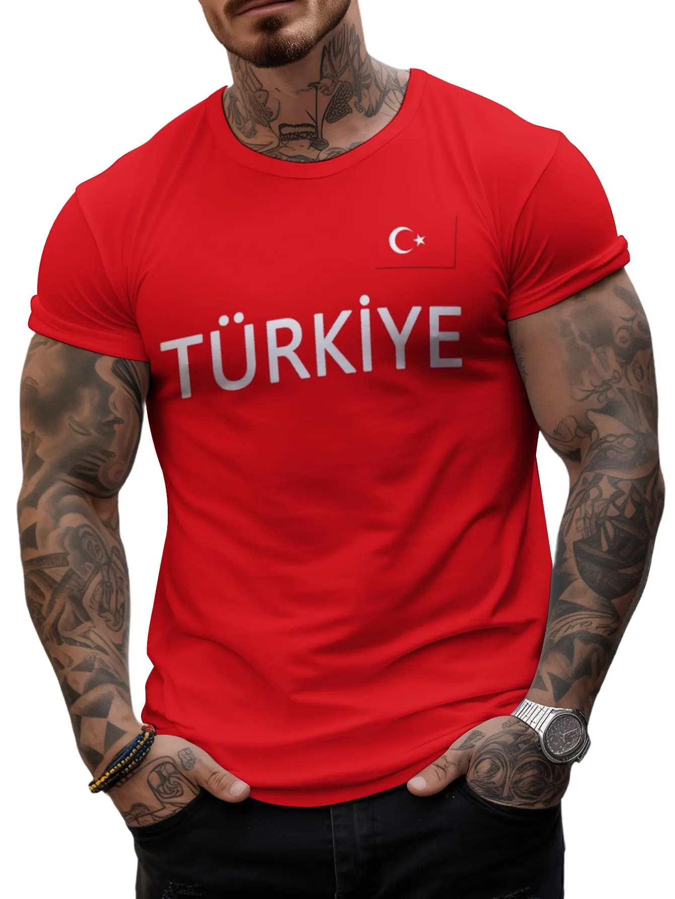 Paris Turkish shooter New Arrival sharpshooter Men\'s T-shirt 2024 TÜRKİYE Short Sleeve Oversized Clothing Graphic Casual Tops