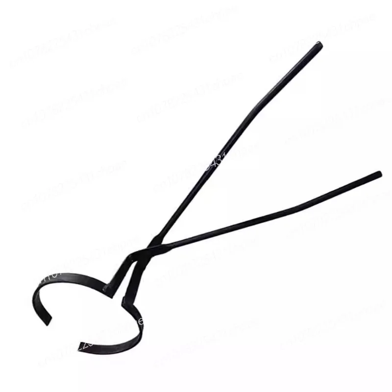 

Hand-forged two-in-one fire tongs Crucible tongs Round mouth industrial fire tongs