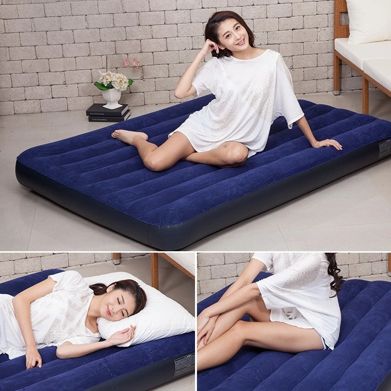 Inflatable Air Mattress – Thick Double/Single Blow Up Bed with Pump, Foldable for Home, Camping & Travel
