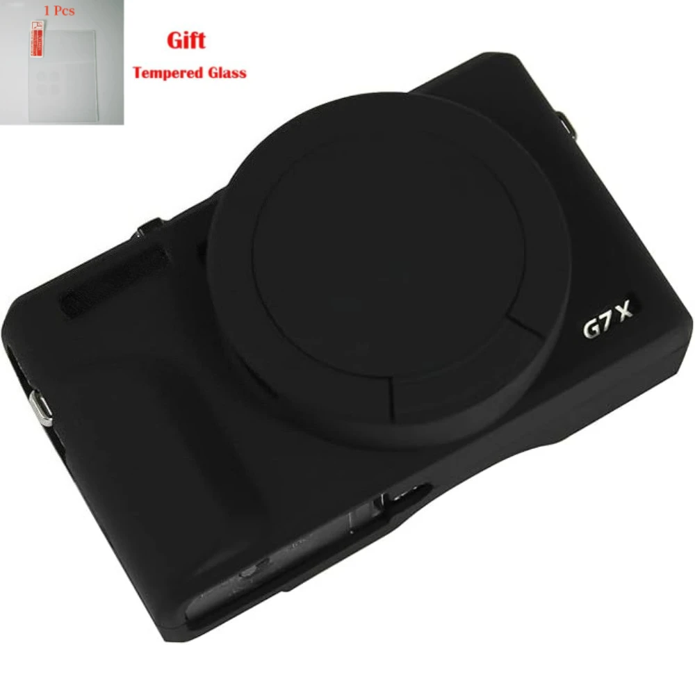 Силиконовый чехол Armor Skin Case Body Cover для Canon g7x2 g7x3 Mark II Сумка для камеры Защитный чехол от падения + бесплатная закаленная пленка