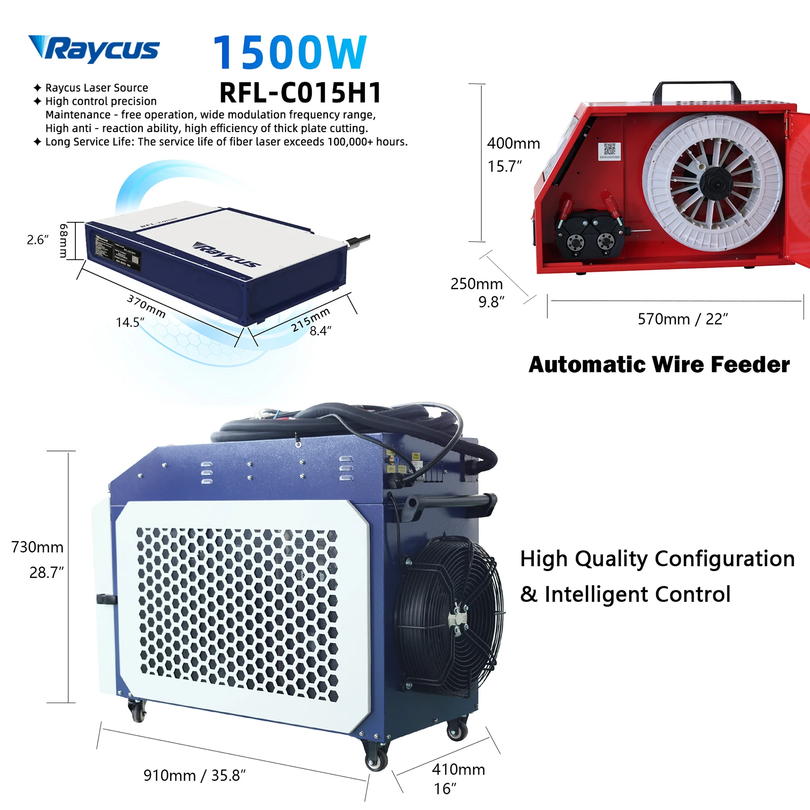 Portable Laser Welding Machine 1500W 220v 4 in 1 Integrated Rust Removal Cutting and Cleaning Handheld Welder