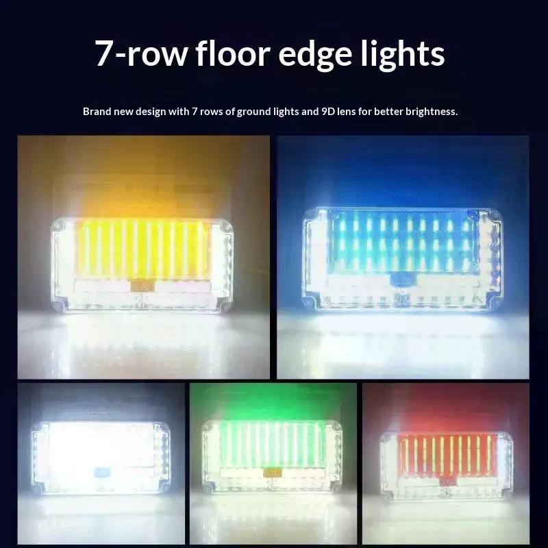 LED Truck Side Light 7 Rows Multi Functional Super Bright Lamp for RV Camper Outdoor Travel Use