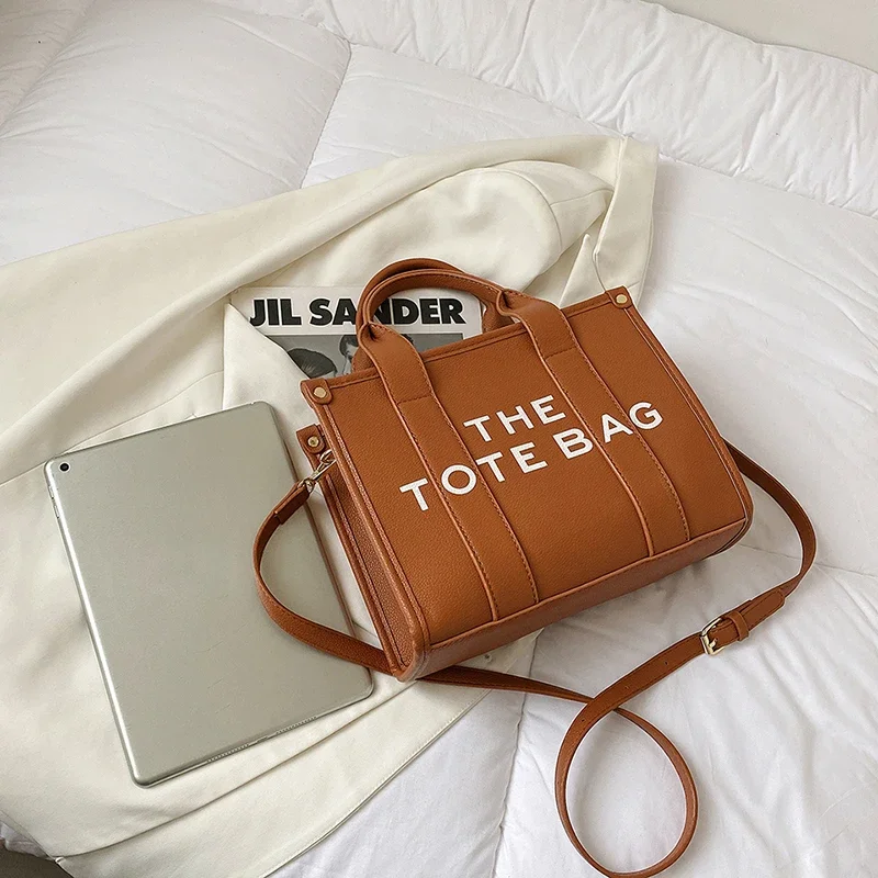 Luxury Designer Tote Bags for Women 2024 None Logo Branded Purses and Handabgs Female Pu Leather Shoulder Crossbody Bags Ladies