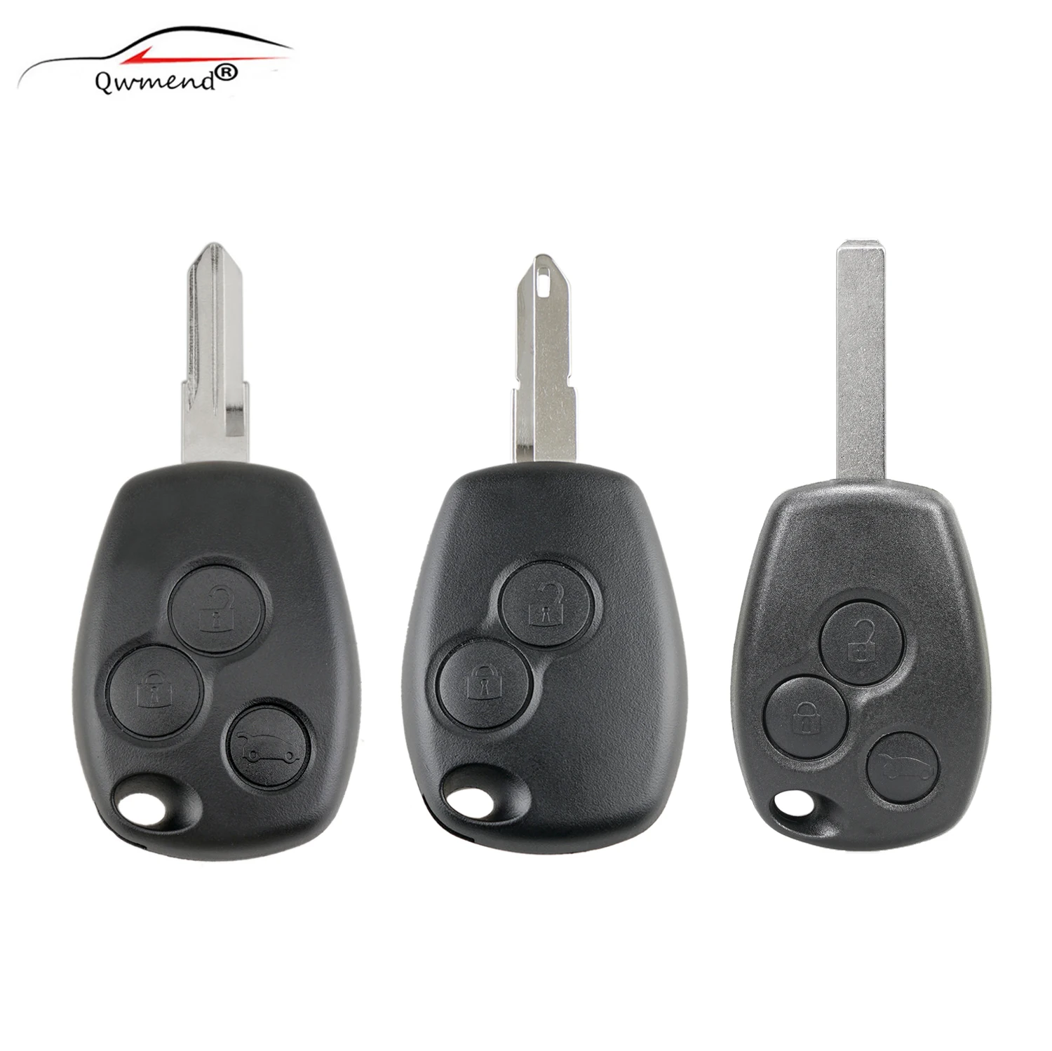 

QWMEND Replacement Remote Shell Key Case For Renault Duster Modus Clio 3 Twingo DACIA Logan Sandero Car Key Fob