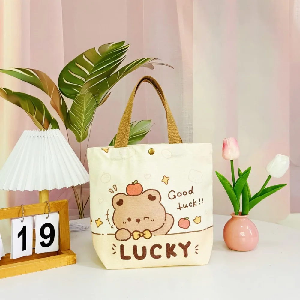 

Cute Bunny Canvas Bag Cartoon Large Capacity Gift Bag Shoulder Bag Children's Day