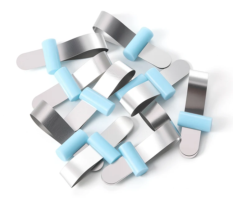 100 Stück AZDENT Dental-Matrixbänder, segmentierte, konturierte Metallmatrizen mit Positionierung, 5/6/7/8/9 mm Breite, für Zahnärzte und die Zahnmedizin. – Detail 4