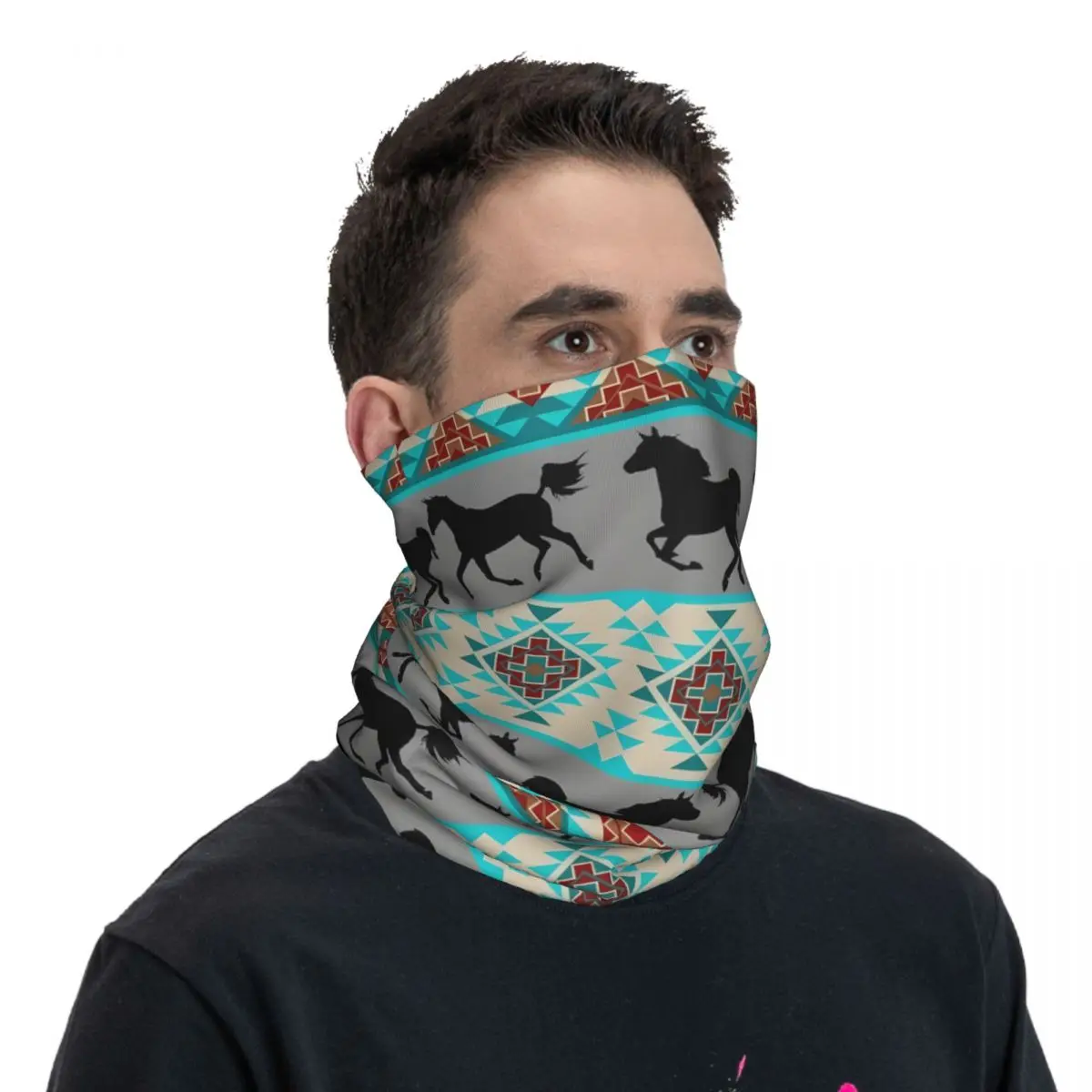 Southwest Bandana Neck Cover Wrap Scarf Balaclava Cycling Unisex Adult Breathable