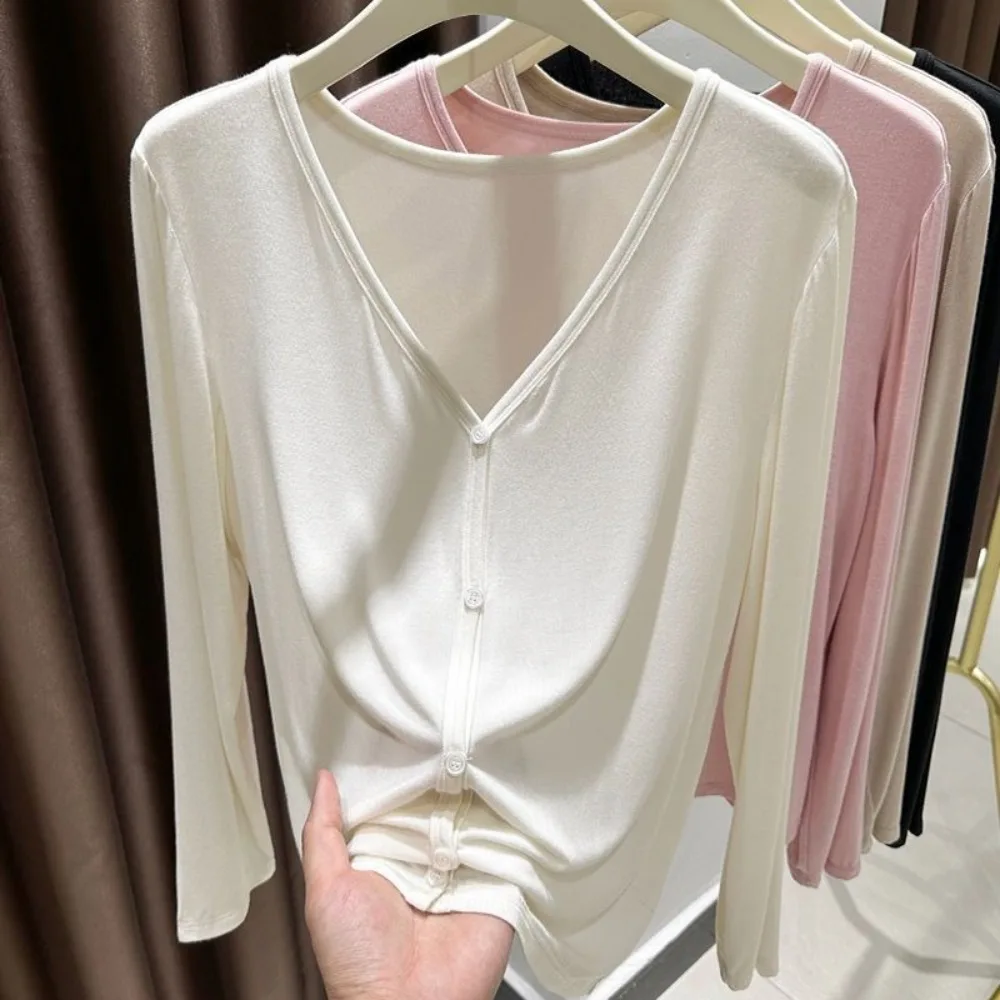 

Large Size Modal Shawl Sun Protection Clothes for Women Fat Summer Outerwear Skin Blouse V-neck Cardigan Thin Coat