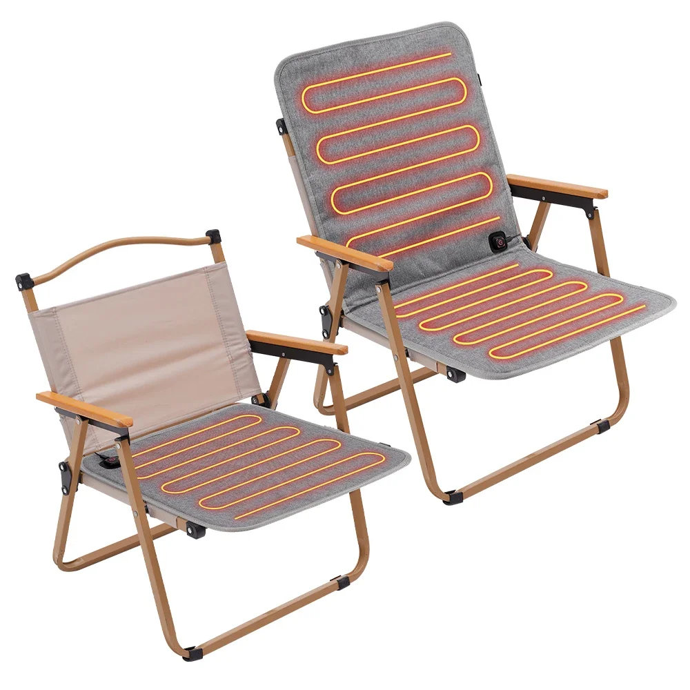 

Electric Heating Chair Pad 3 Level Temperature Heated Camping Mat 5V USB Port 4 Heat Areas Seat Cushion for Home Office Outdoor