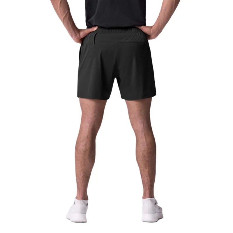 Najnowsze letnie szorty męskie na siłownię, do biegania, fitnessu, treningu, krótkie spodnie męskie, oddychające, szybkoschnące, ze sznurkiem, czarne szorty męskie.