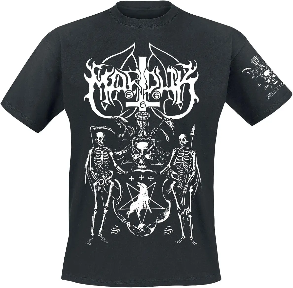 Marduk Men's Serpent Sermon (Sleeve Print) T-Shirt Black