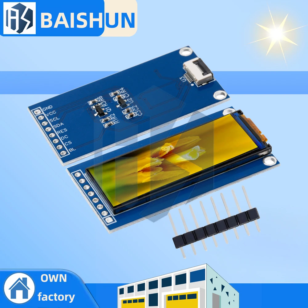 

1.68 Inch TFT Display Module NV3007 Long Strip LCD Screen 142*148 Module LCD Full View SPI Color Screen For Arduino