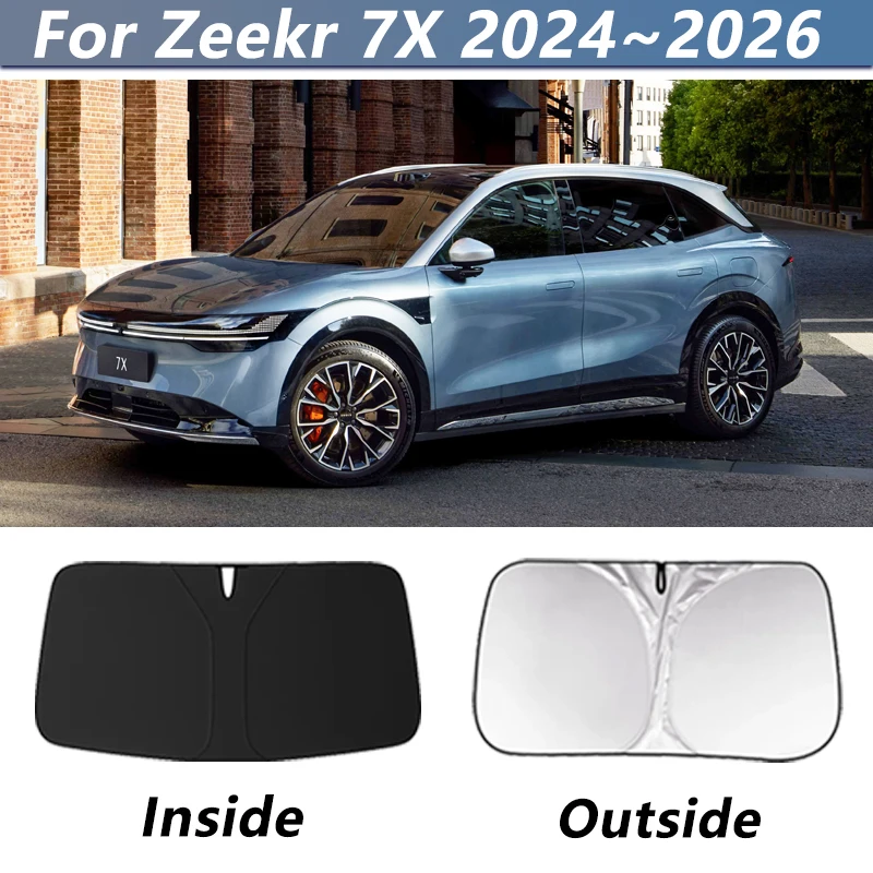 

Car Front Sunshade For Zeekr 7X CX1E 2024 2025 2026 Anti-UV Windshield Sun Protection Visor Window Shades Cover Auto Accessories
