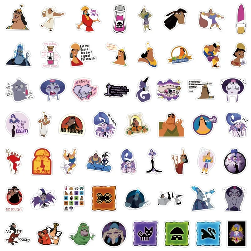 55pcs The Emperor's New Groove Anime Sticker Suitcase Water Cup Stationery Mobile Phone Laptop Refrigerator Decoration Sticker