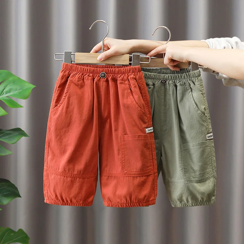 Summer Shorts For Teens Girls Boys Short Toddler Boy Pants Casual Loose Gray Green Orangered Shorts for Kids Sport Cargo Shorts