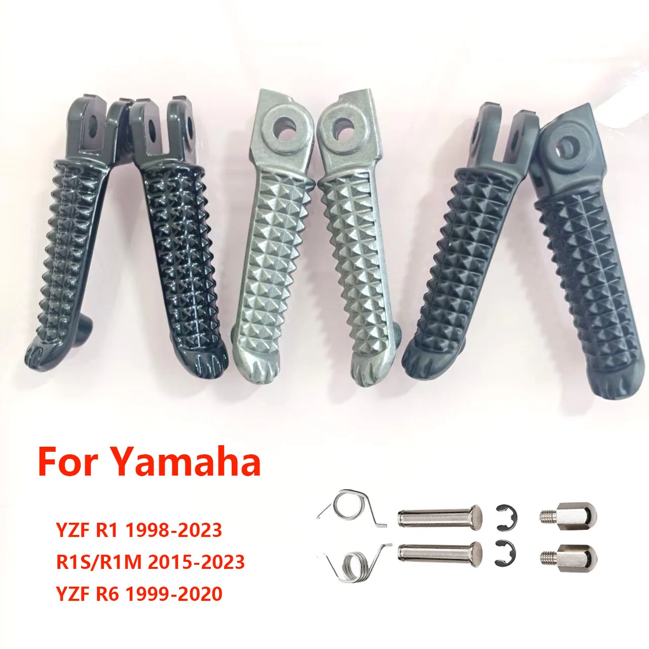Motorcycle Foot Rests Pedal For YAMAHA YZF R1 1998-2023 R1S/R1M 2015-2023 YZF R6 1999-2020  Front Footrest