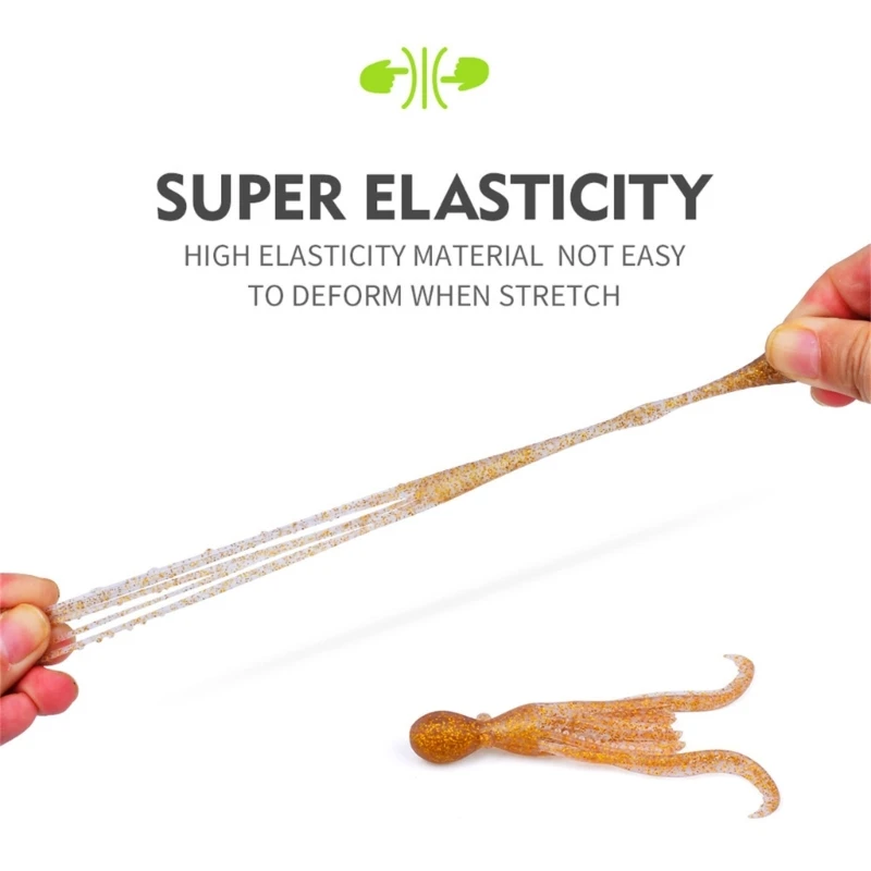 

5pcs Silicone Artificial Floating Fishing Lures Squid Jig Soft Baits