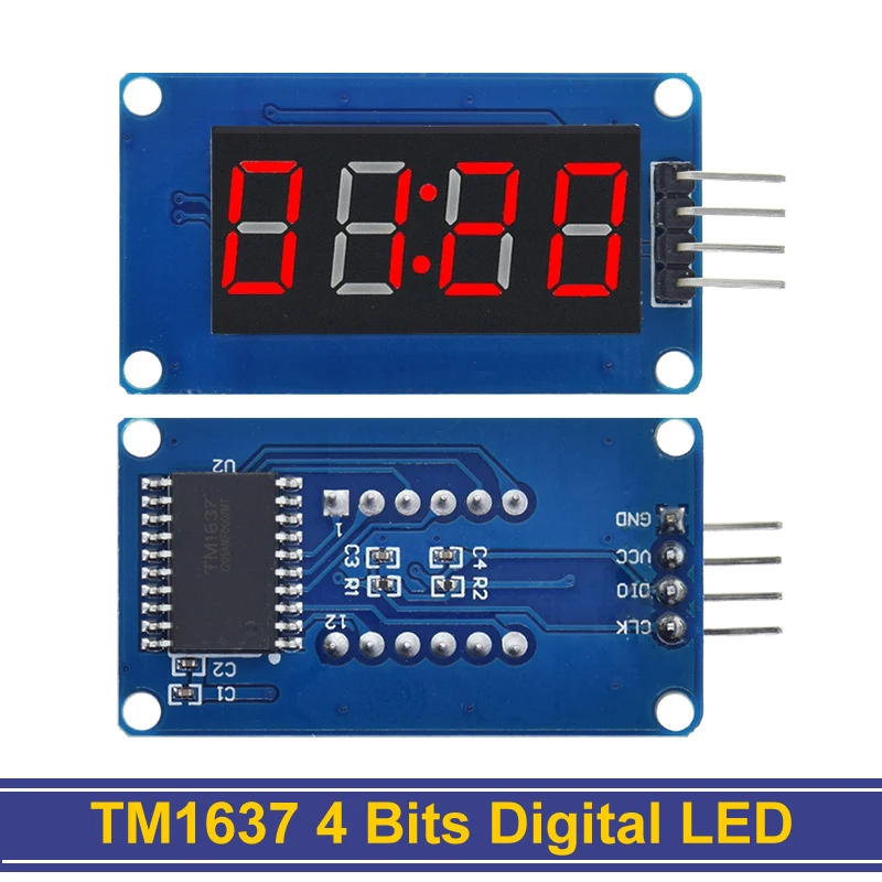 1/5pcs TM1637 4 Bits Digital LED Display Module For arduino 7 Segment 0.36Inch Clock RED Anode Tube Four Serial Driver Board