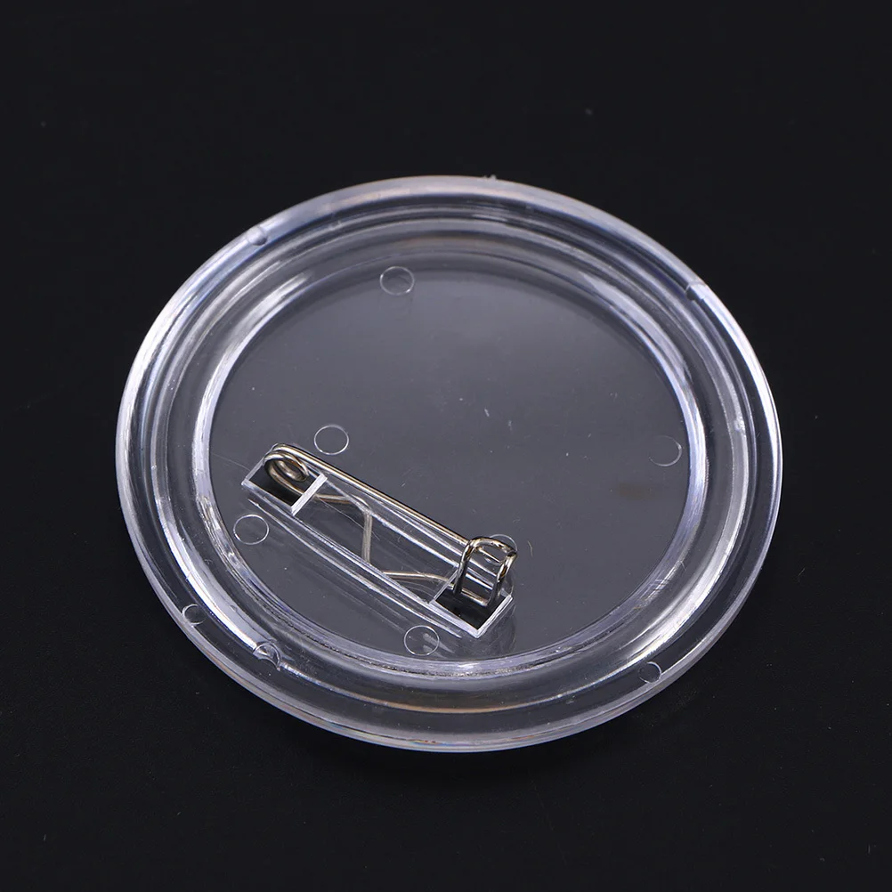 

15pc Transparent Button Badges 6Cm Plastic Brooch Pin Diy Name Badge Decor For Clothes Backpacks Crafts Wedding Party Gift
