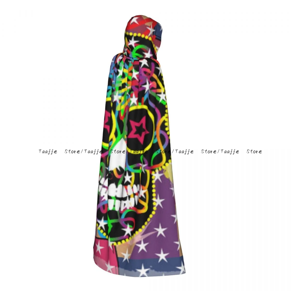 

Unisex Halloween Cloak Mexican Skull Pop Art Cape Hooded Medieval Costume Witch Wicca Vampire