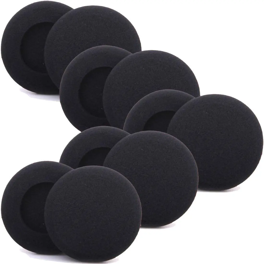 Almohadillas de esponja de repuesto para auriculares, almohadillas de espuma para auriculares, 1 par