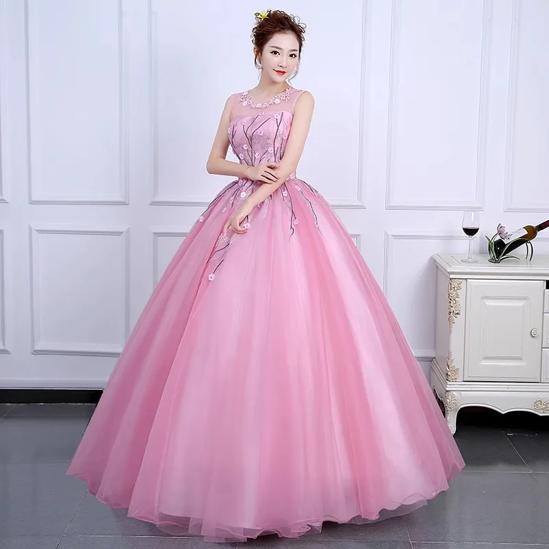 Costume de spectacle d'hôte élégant, scène de performance en solitaire pour examen d'art étudiant, banquet de jupe moelleuse, robe amincissante du président