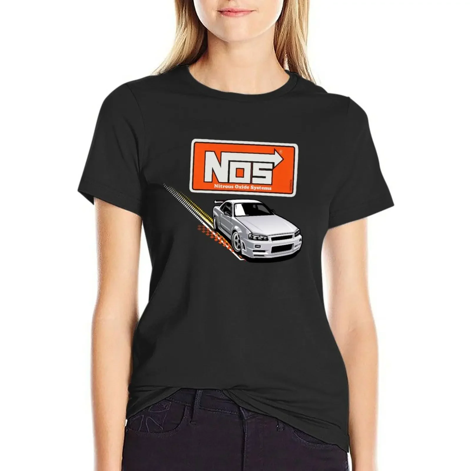 

NOS - NITROUS OXIDE T-shirt kawaii clothes lady clothes t-shirt dress for Women plus size sexy