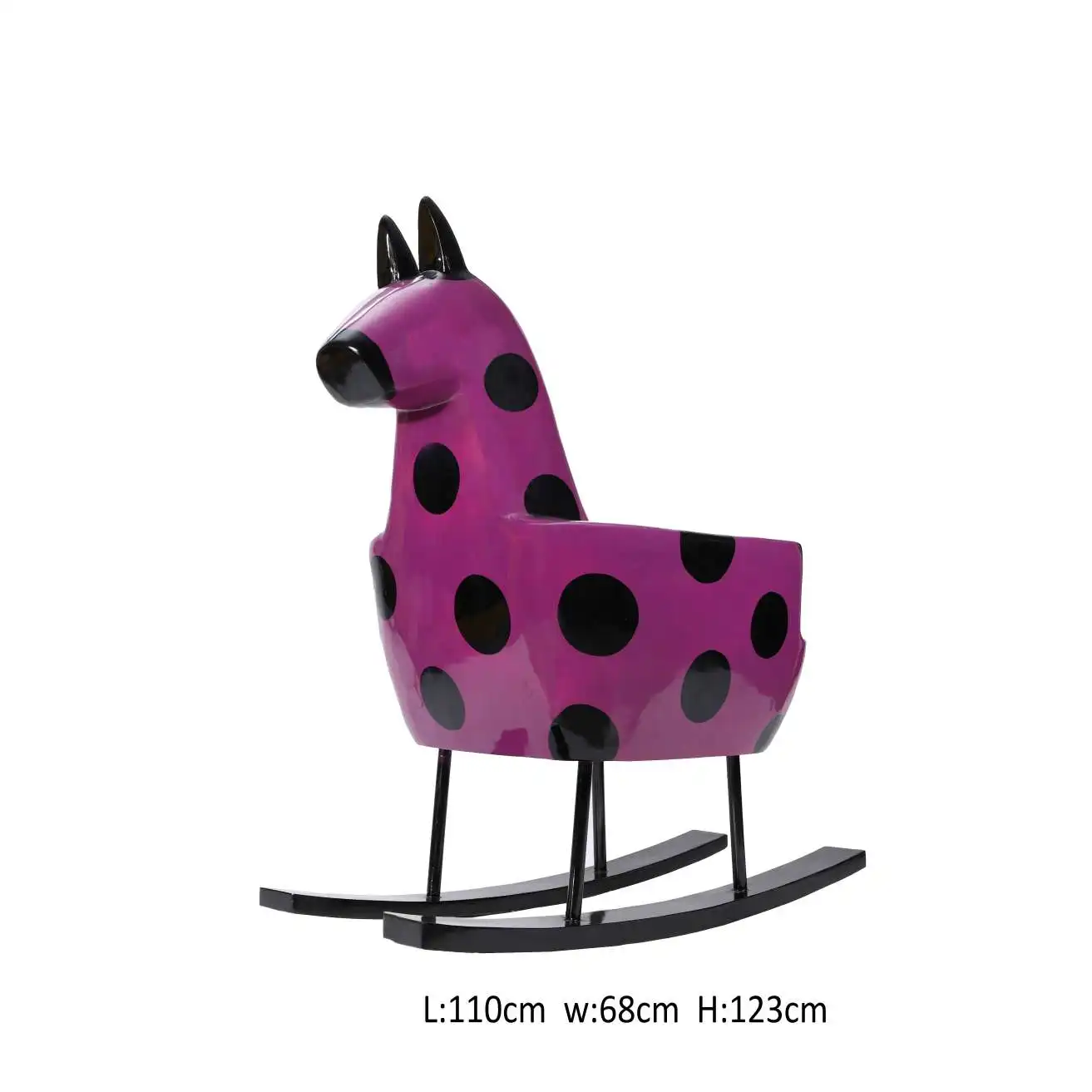 Creative decoration, rocking chair polka dot hotel decoration home decoration high