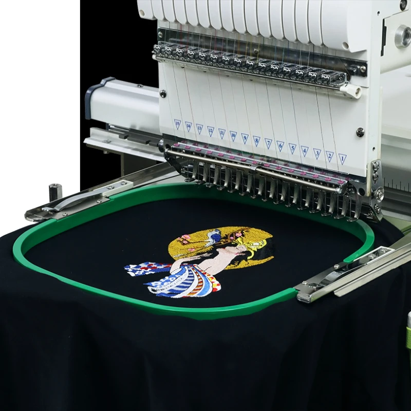 Embroidery Machine Computerized Multi Needle Sewing Machine for Cap Hat T-Shirt Clothing DIY Craft Business Shop