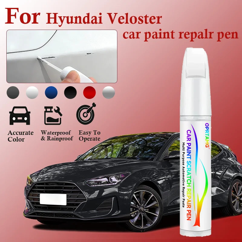 

Ремонтный карандаш для Hyundai Veloster, средство для удаления царапин, аксессуары для самостоятельного ремонта автомобиля, черный, белый, синий, серый, красный, инструменты для автосервиса