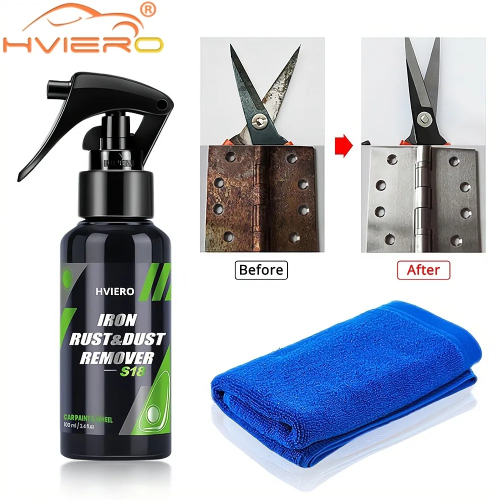 1X Automotive Iron Remover Wheel Rims Scrapers Protective Wheels Brake Discs Dust Rust Removal Cleaning Agent Paint Maintenance