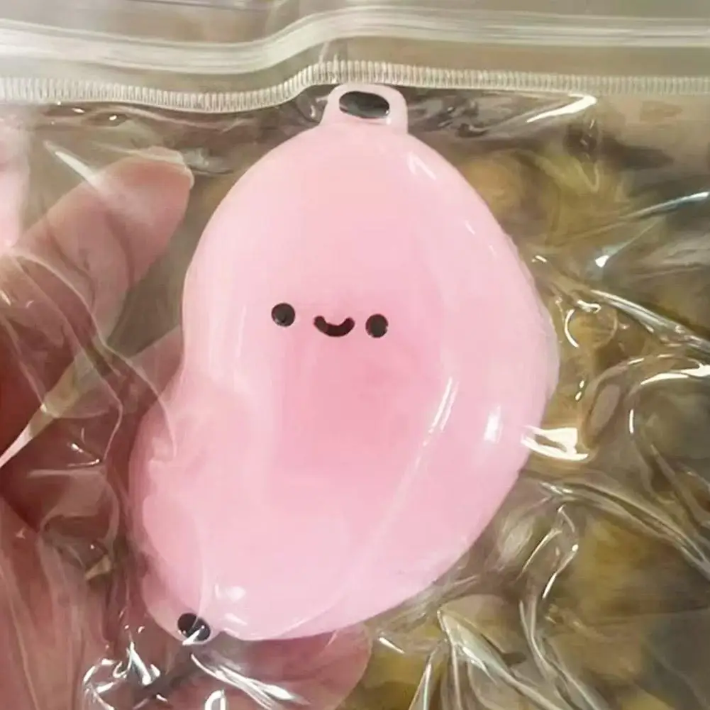Non-sticky Banana Toy Simulation Cartoon Banana Squeeze Toy Stretchy Slow Rebound Fidget Toy Portable Smiling Fruit Shape Stress