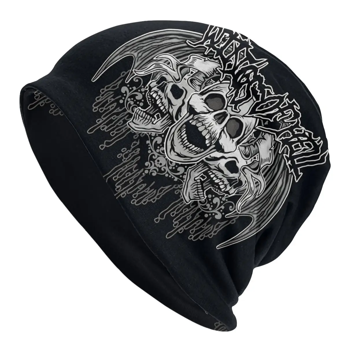 Gothic Sign Skull Grunge Design Thin Skullies Beanies Autumn Spring Caps For Men Women Grunge Skulls Ski Caps Bonnet Hats