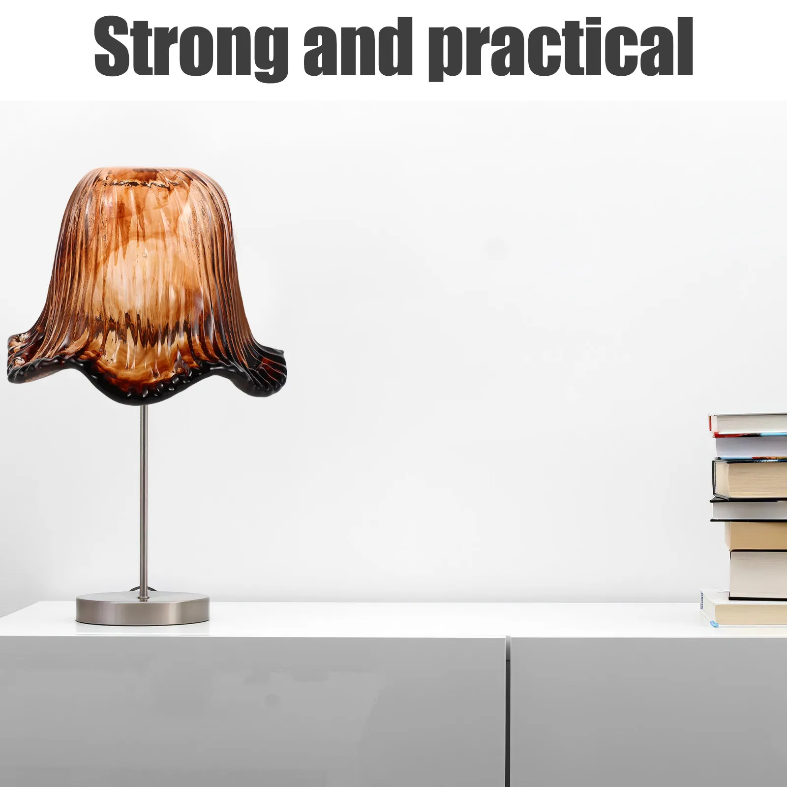 Glass Lamp Shade 42Mm Fitter Opening Retro Vintage Pendant Lampshade Replacement Cover for Table Floor Wall Lighting Fixtures