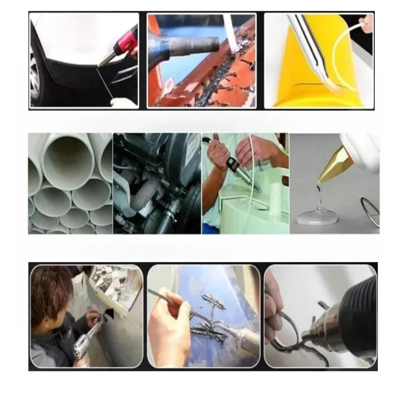 ABS/PP/PVC/PE Plastics Welding Rods Set 200mm Length Weld Electrodes Sticks 5x2mm Plastic Welder Gun Bumper Repair Welds Tools