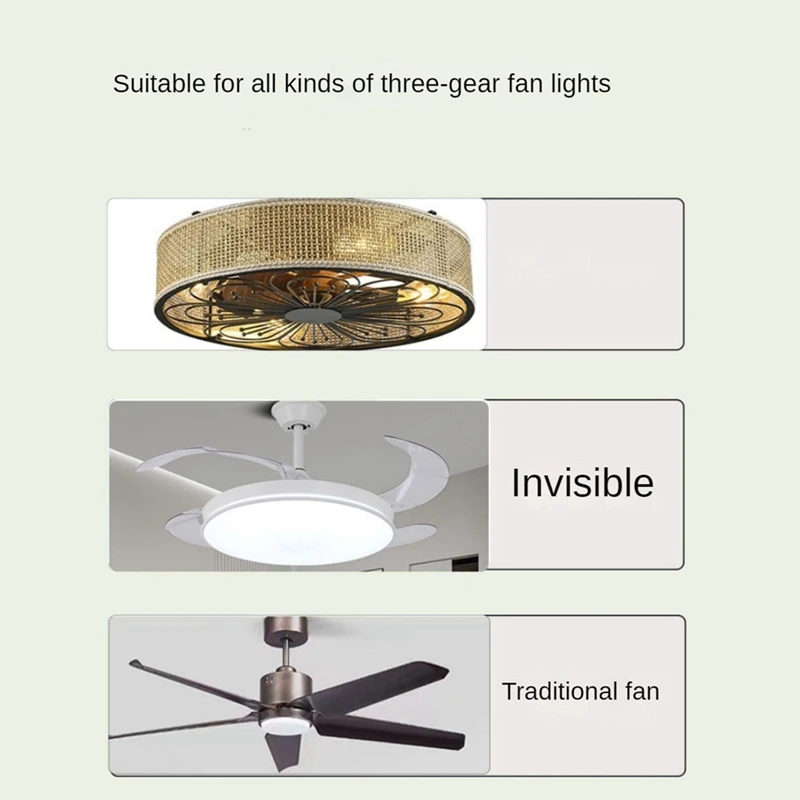 Universal Ceiling Fan Remote Control Kit – 24V 6-Speed Hardwired Controller With 1/2/4 Hour Timer, Replacement For Most Fans