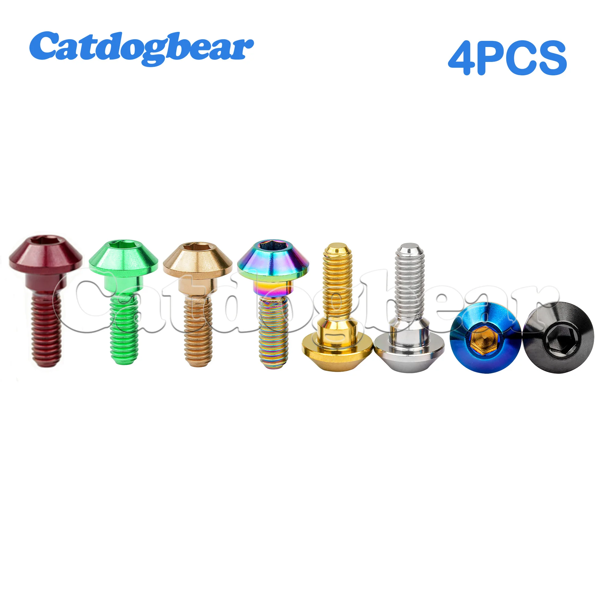 Catdogbear 4Pcs Titanium Bolts Brakes M6x20 25mm Allen Key Head for Yamaha Motor Bike