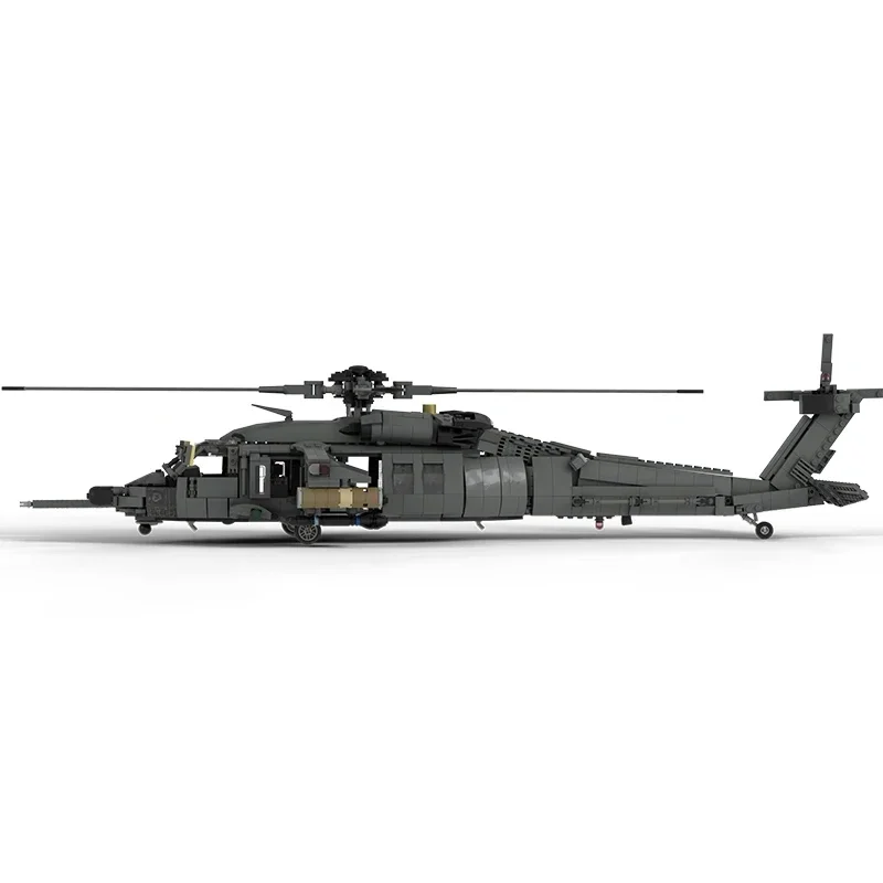 軍事ヘリコプターモデルのビルディングブロック,MH-60L,ブラックホークテクノロジー,モジュラーブロック,クリスマスおもちゃ,DIYセット,組み立てギフト