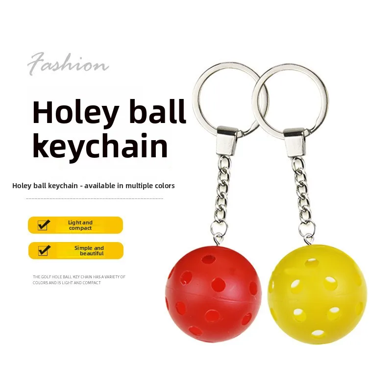 

Pickleball keychain, hole ball keychain, pendant gift, colorful ball pendant