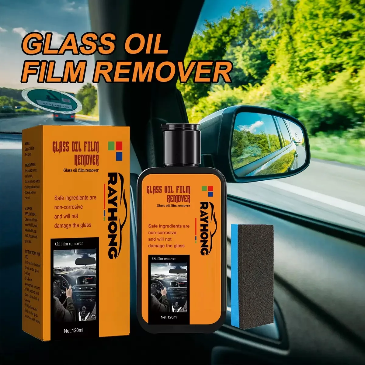 Motorcycle Glass Oil Film Remover Glass Polishing Compound Windshield Cleaner Car Glass Polishing Clear Window Auto Detailing